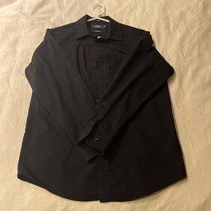 Izod Stretch Extensible Black Button-Up Dress Shirt